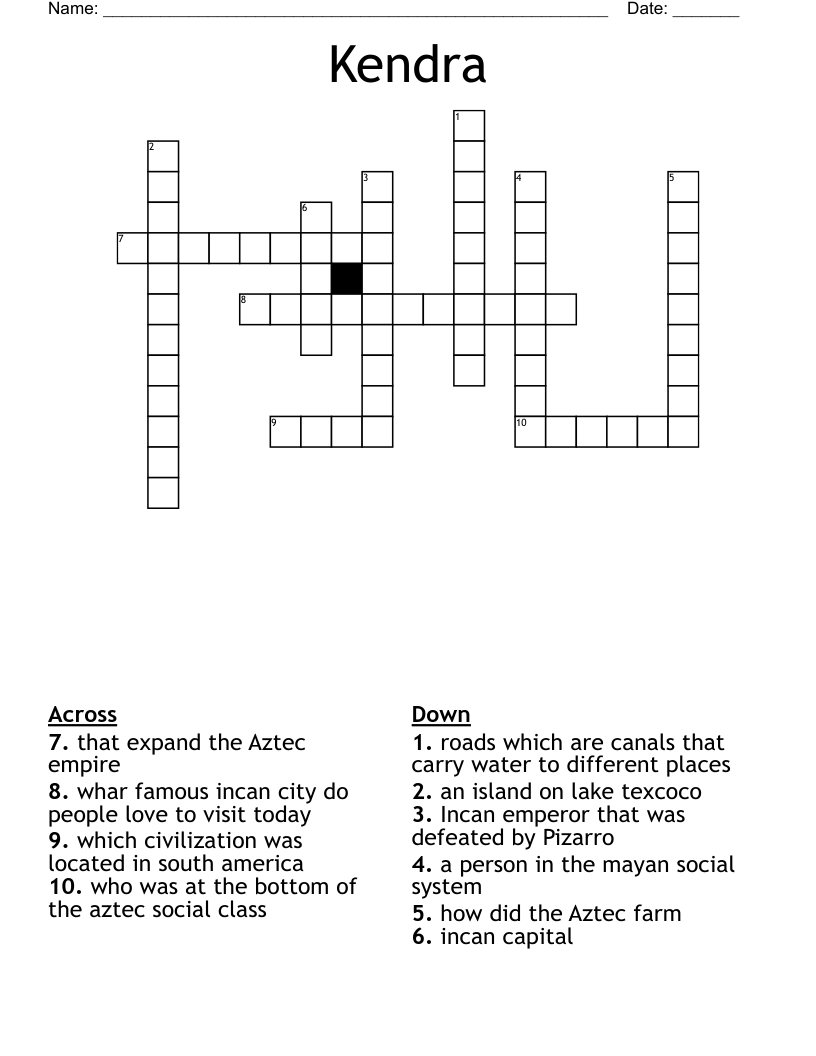 Kendra Crossword
