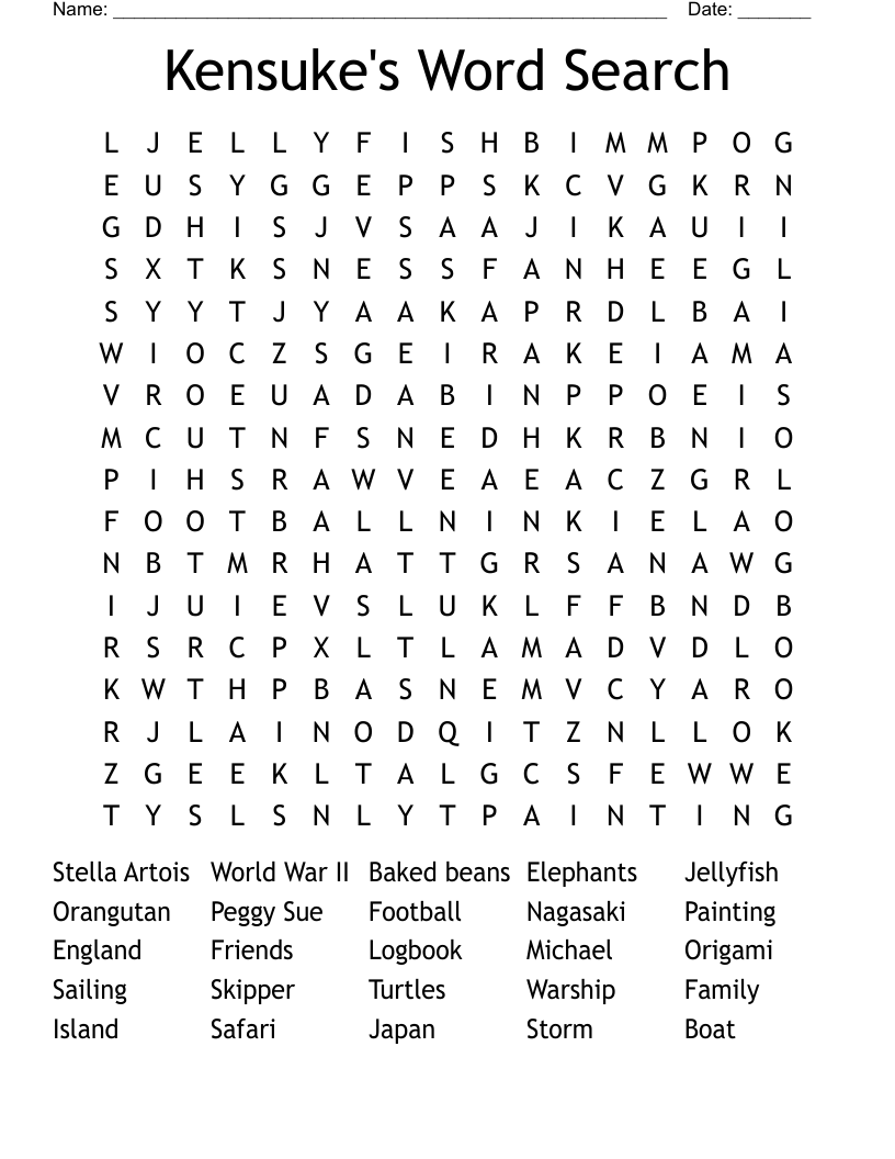 Kensuke's Word Search