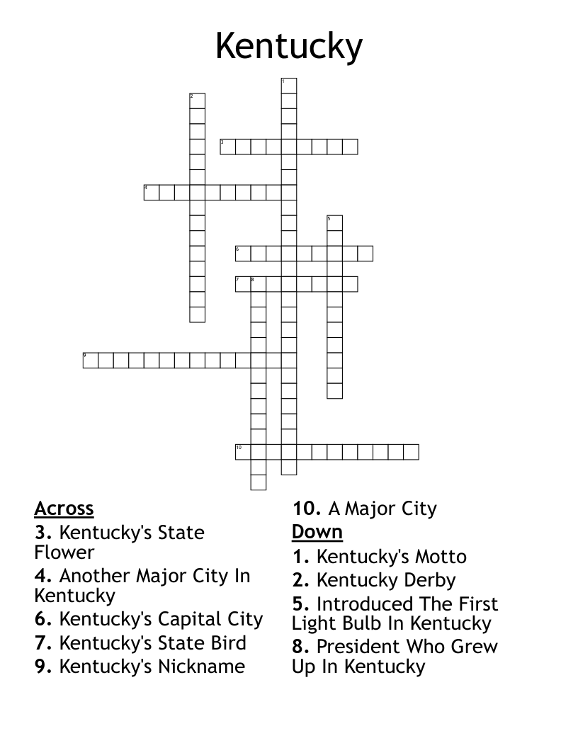 Kentucky Crossword
