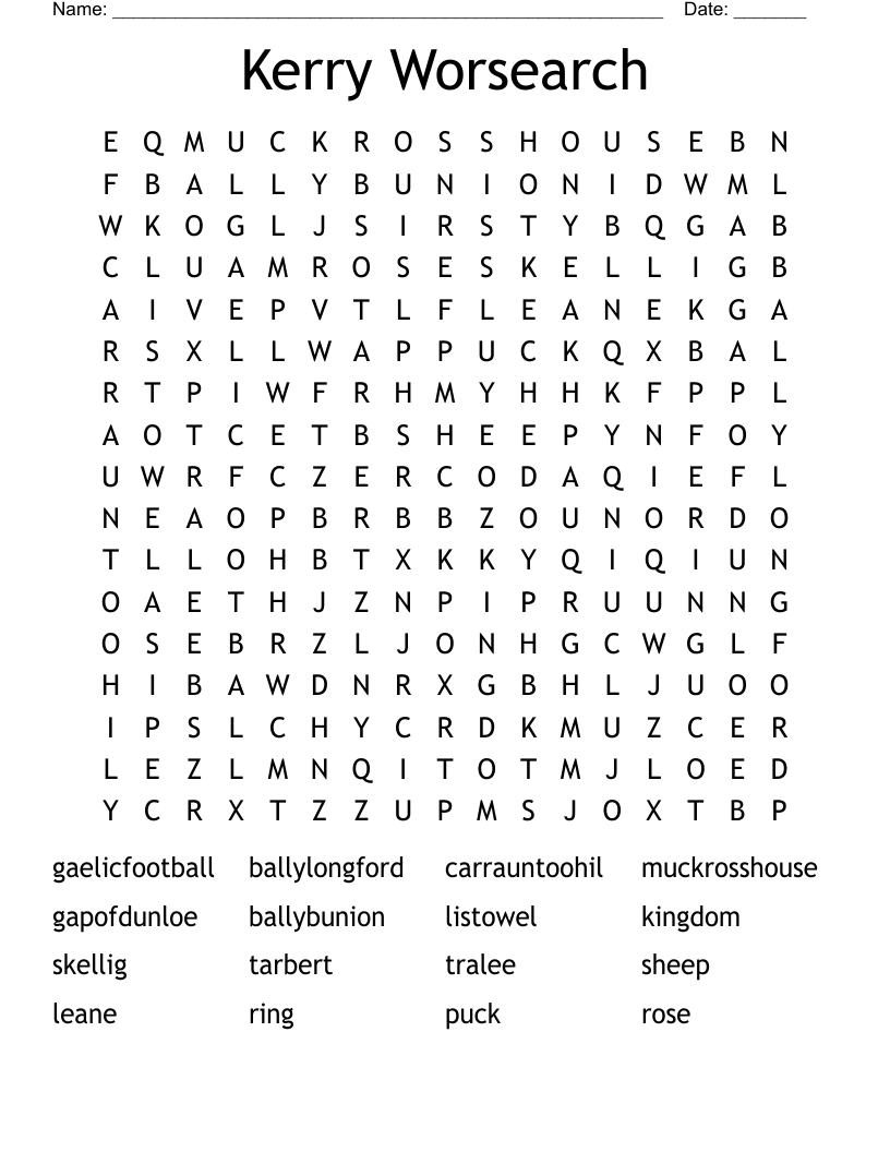 Kerry Worsearch Word Search