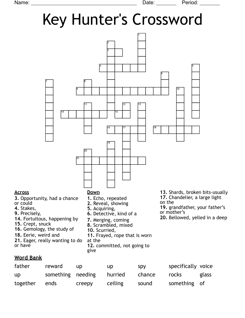 Key Hunter's Crossword