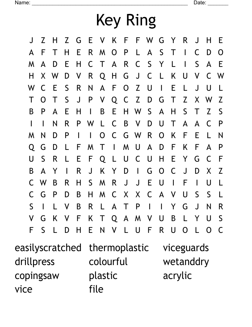 Key Ring Word Search