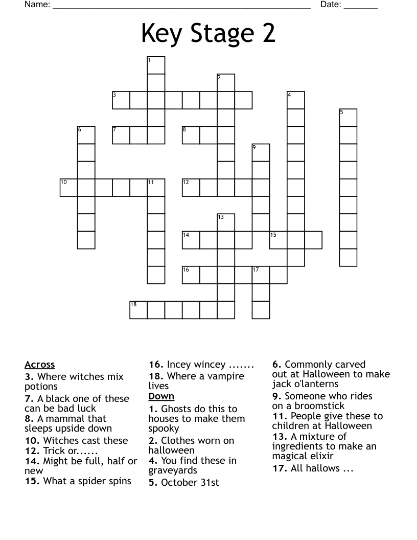 Key Stage 2 Crossword