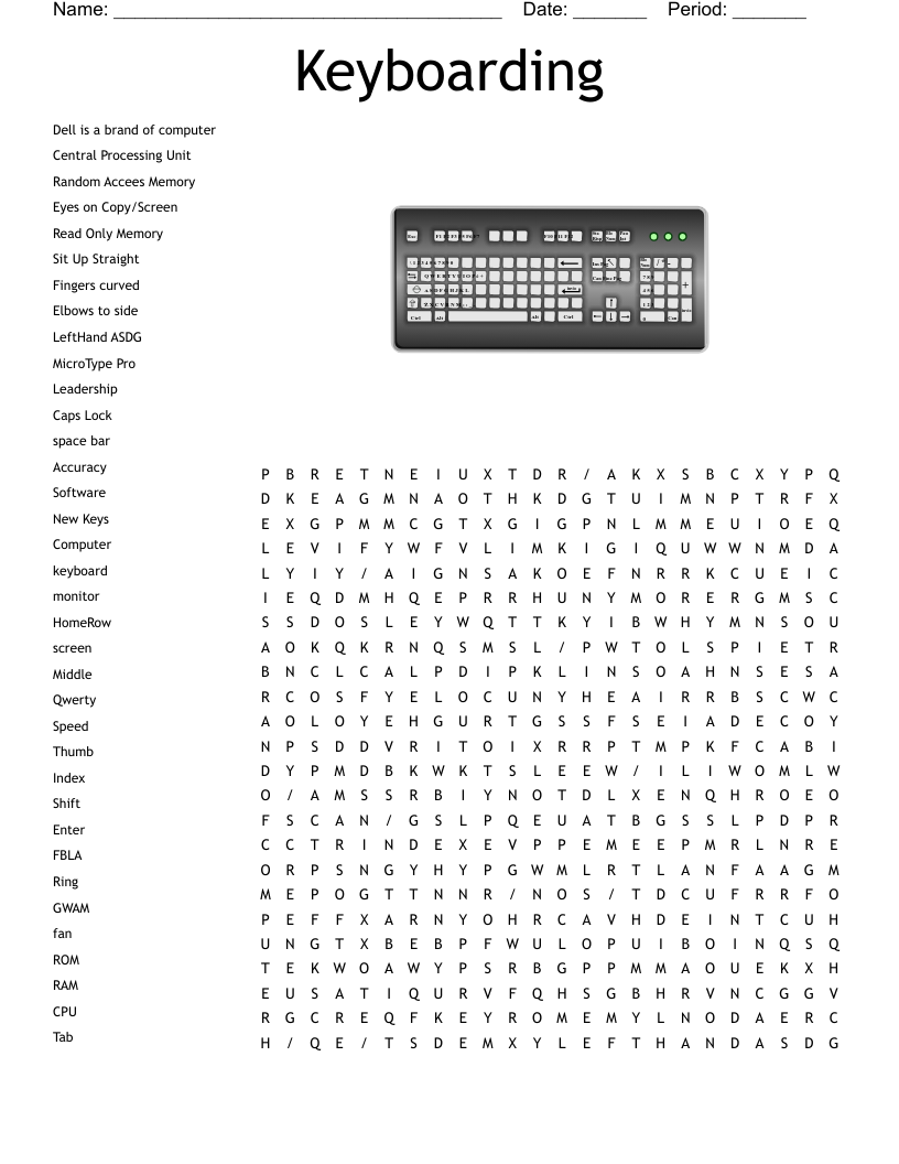 Keyboarding Word Search