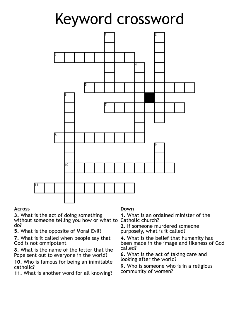 Keyword crossword