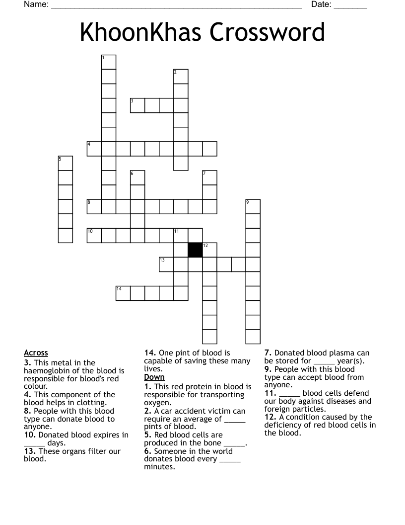 KhoonKhas Crossword
