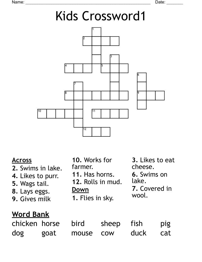 Kids Crossword1