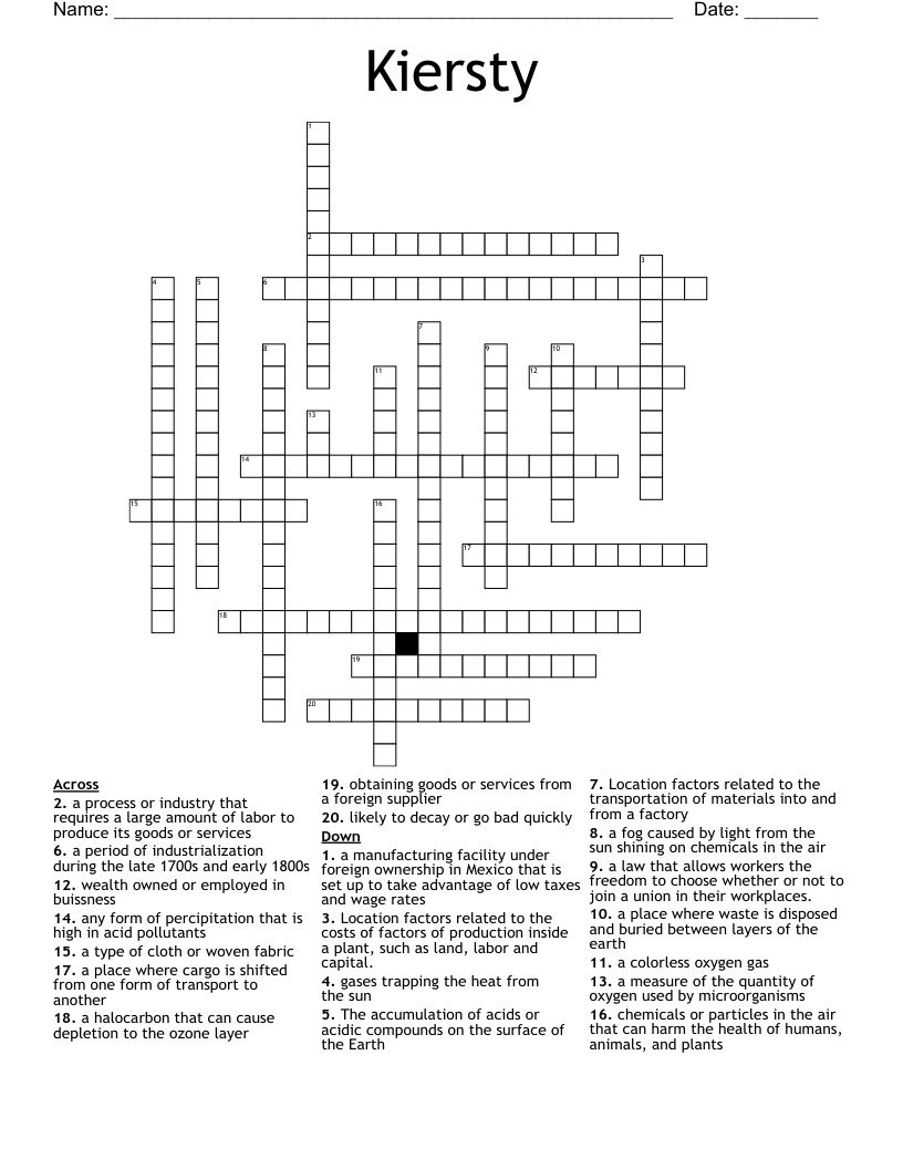 Kiersty Crossword