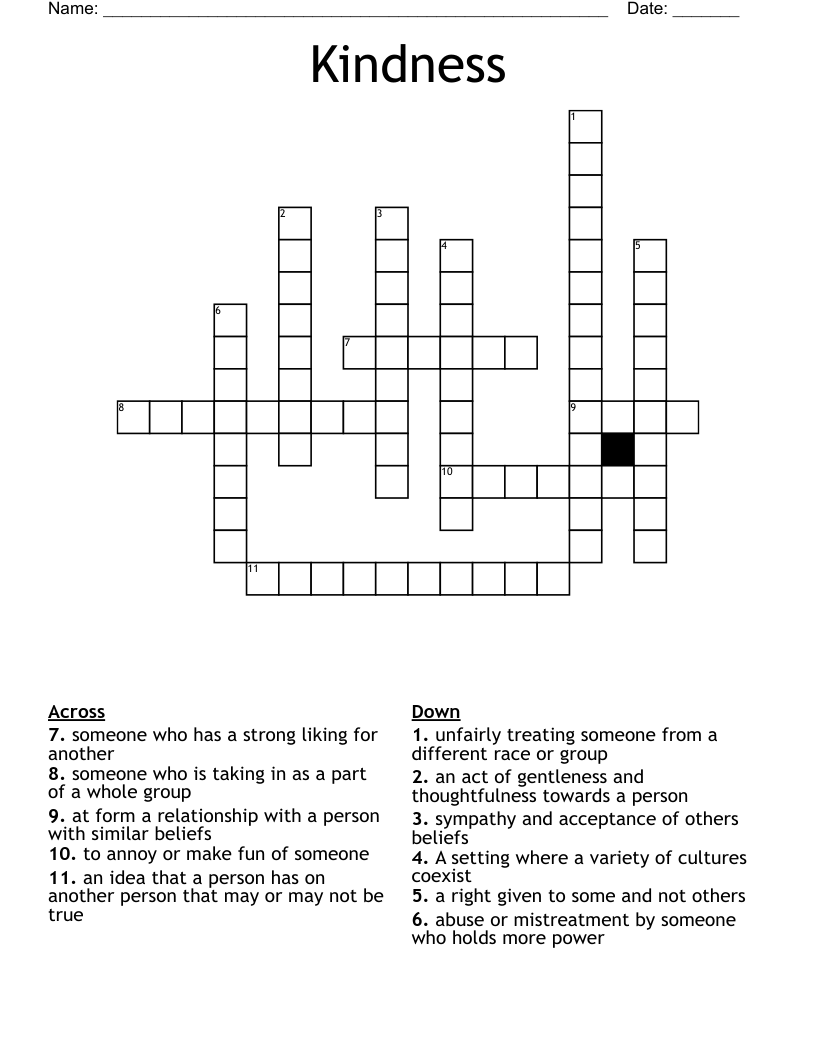 Kindness Crossword