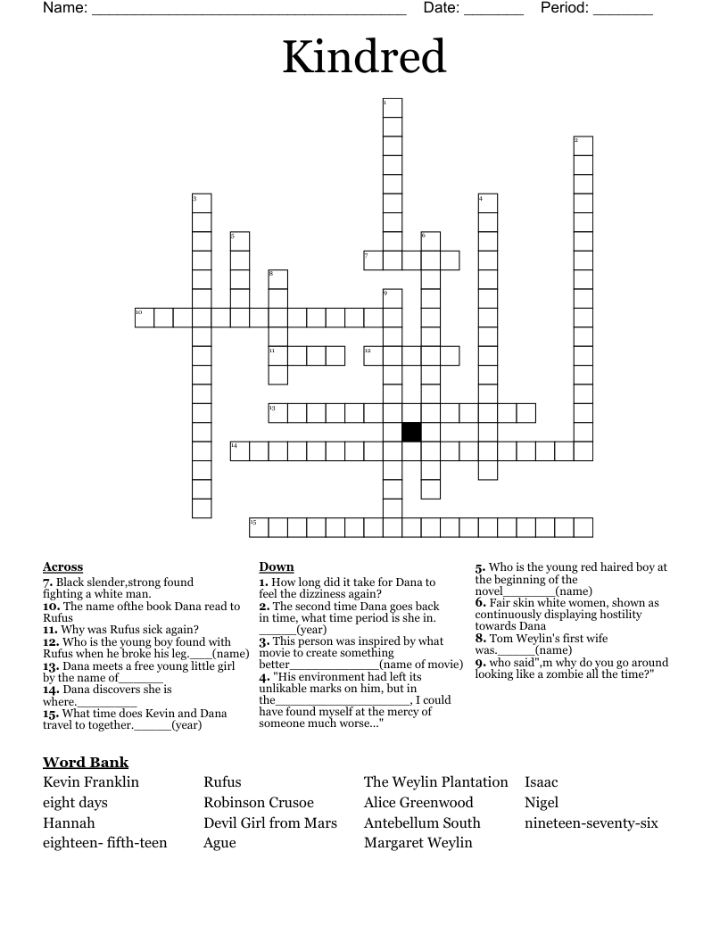Kindred Crossword