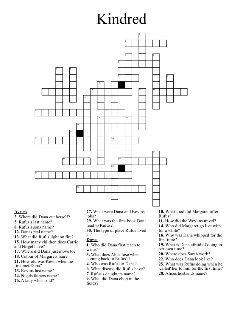 Kindred Crossword