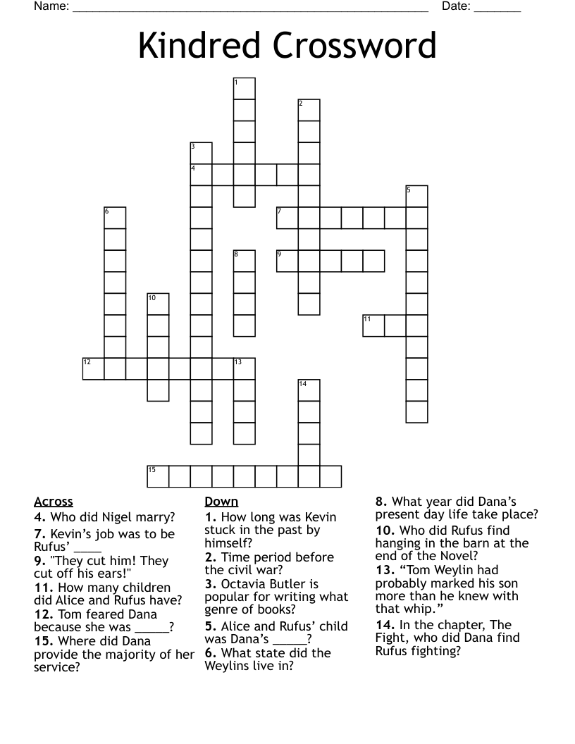 Kindred Crossword