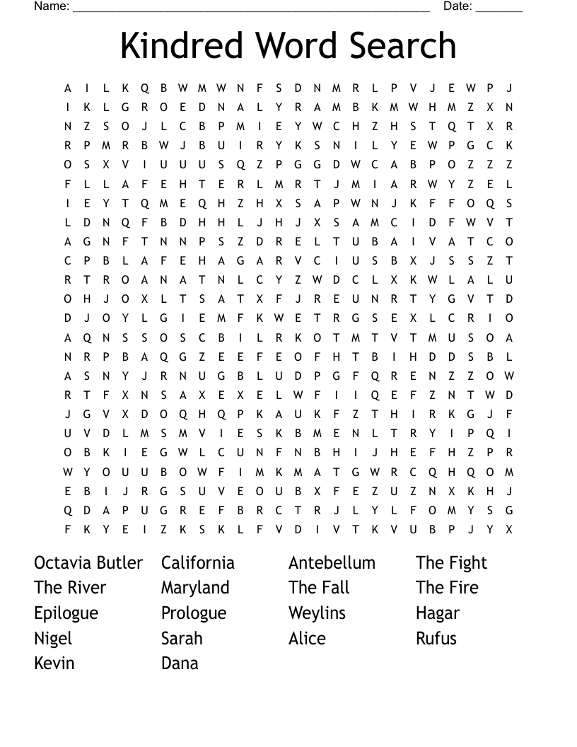 Kindred Word Search