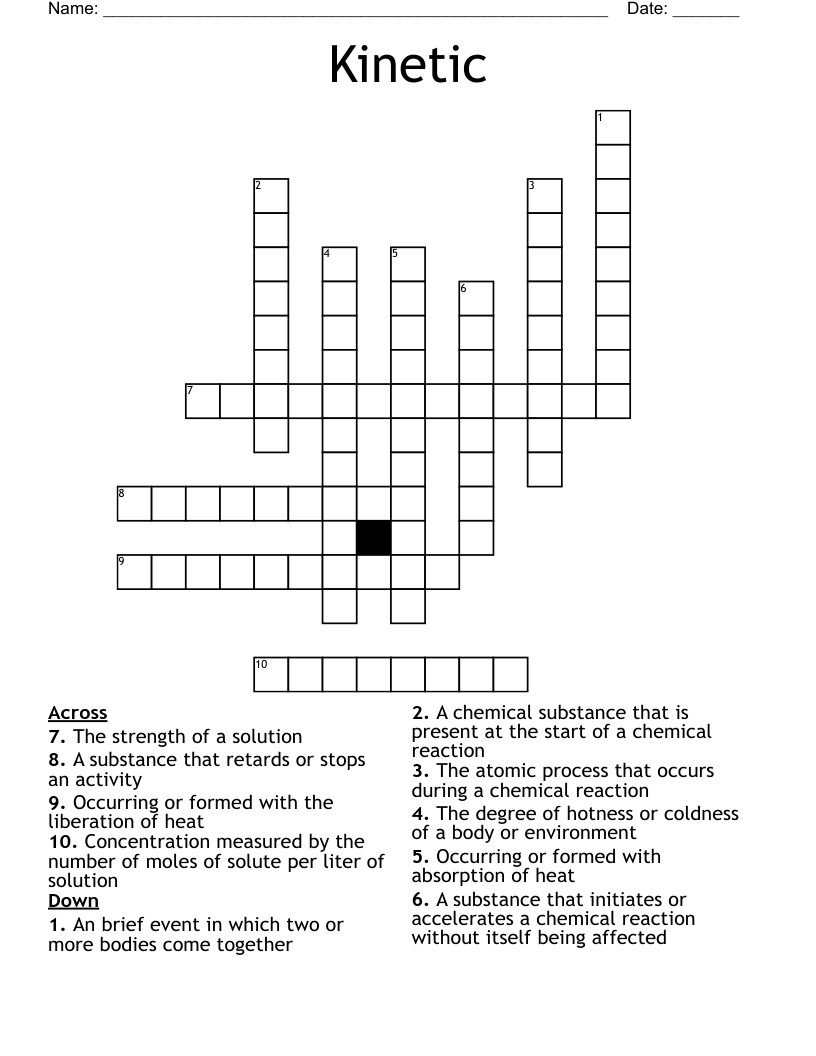 Kinetic Crossword
