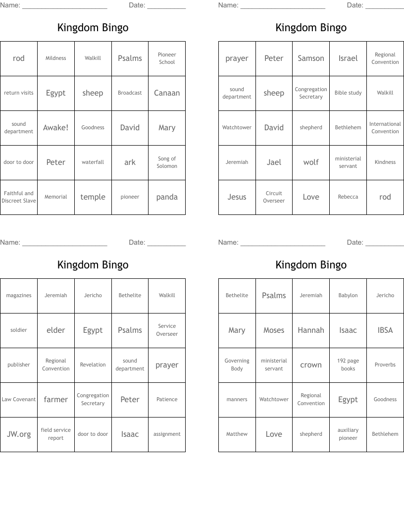 Kingdom Bingo