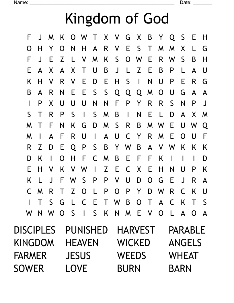 Kingdom of God Word Search