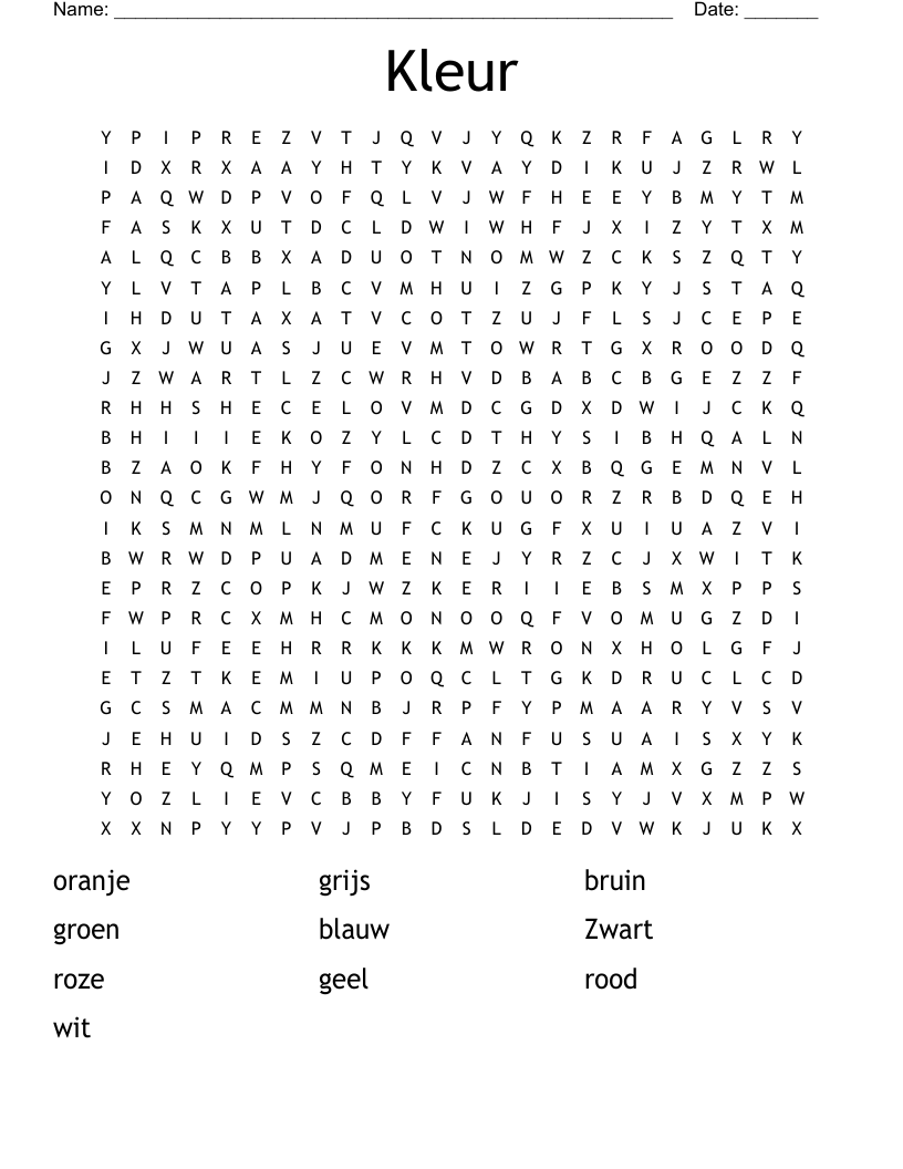 Kleur Word Search