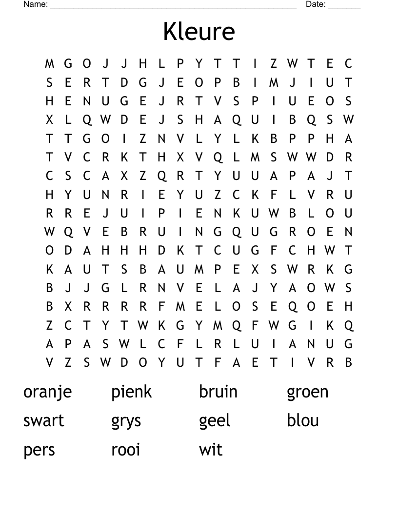 Kleure Word Search