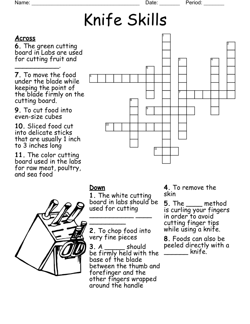 Knife Skills Crossword