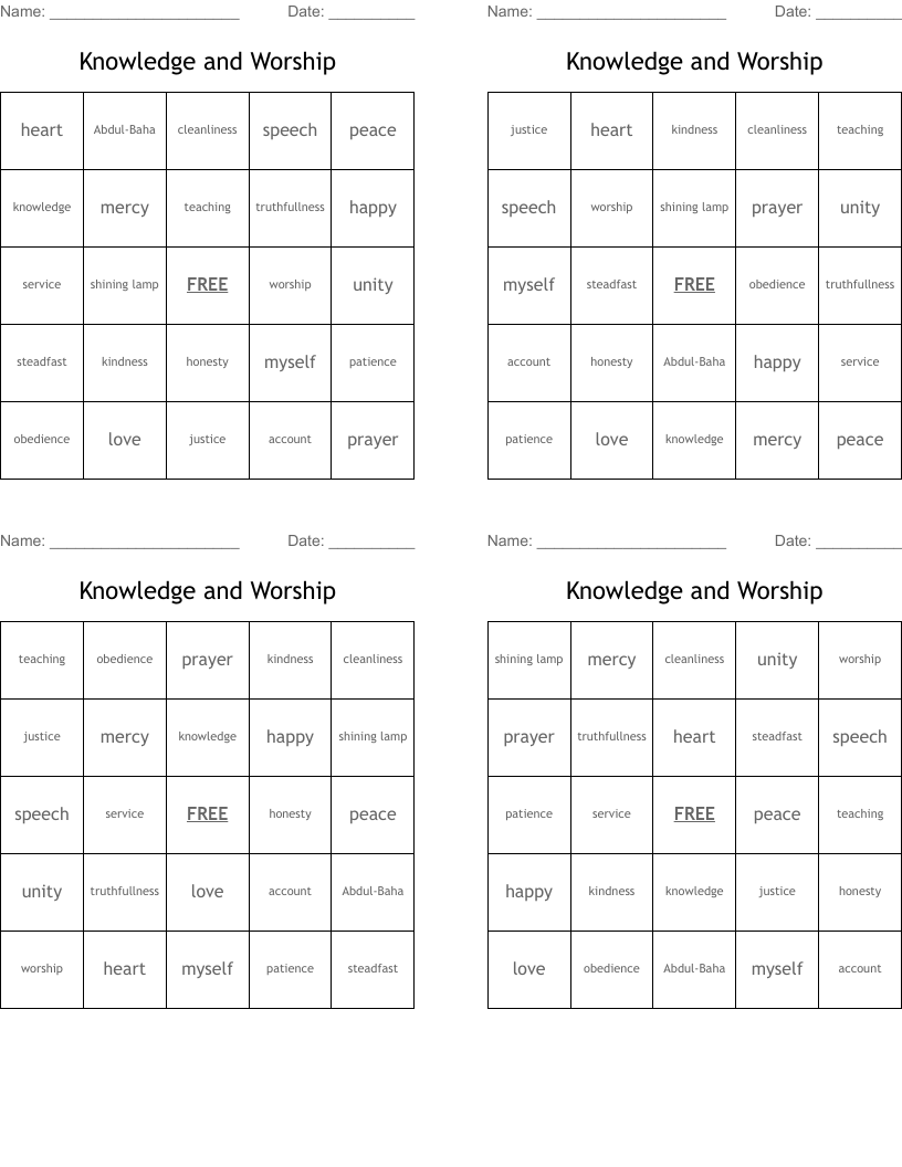 Knowledge and Worship