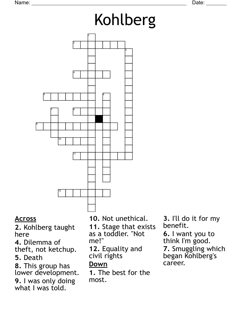 Kohlberg Crossword