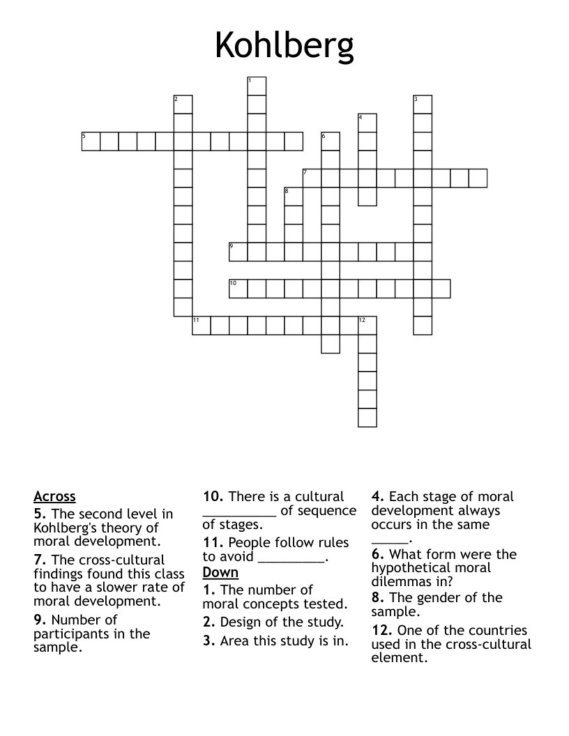 Kohlberg  Crossword