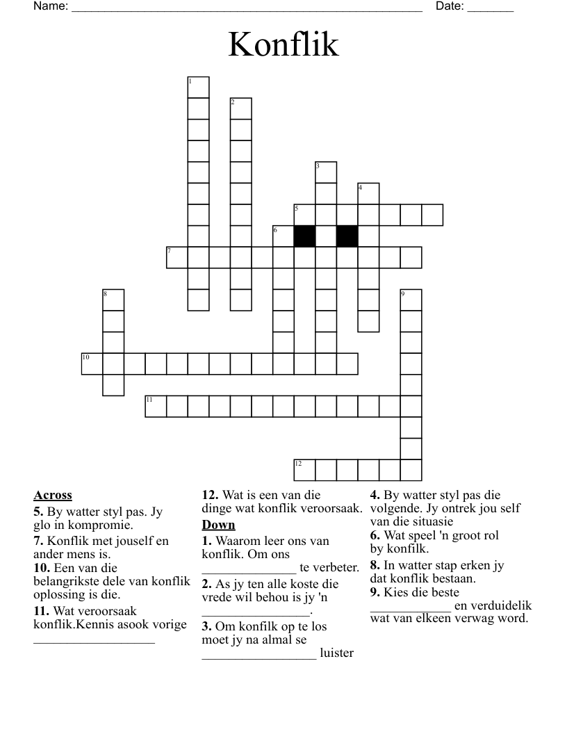 Konflik Crossword