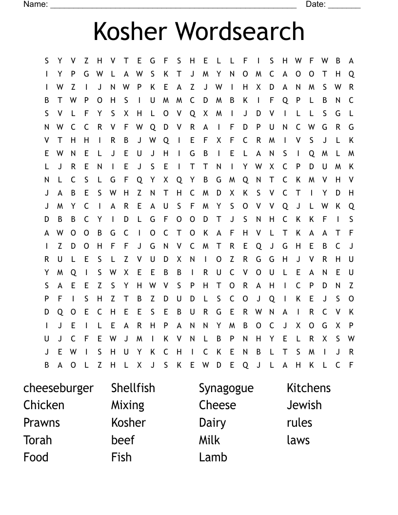 Kosher Wordsearch