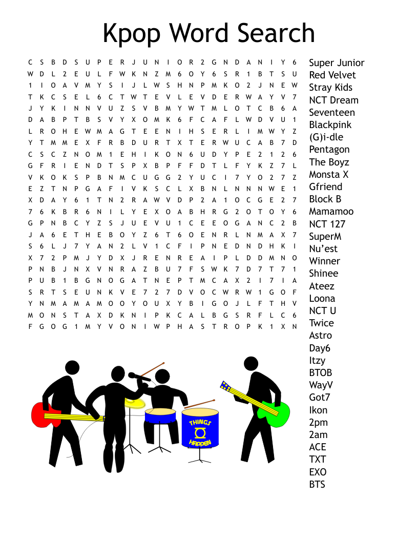 Kpop Word Search