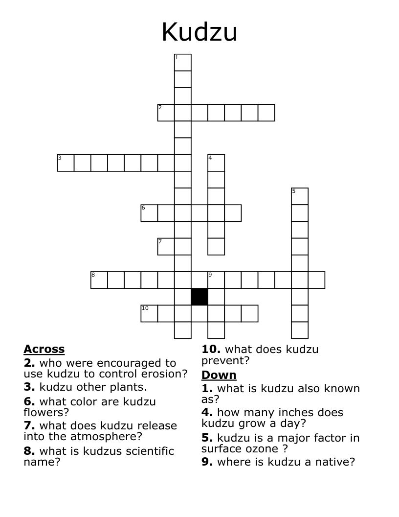 Kudzu Crossword