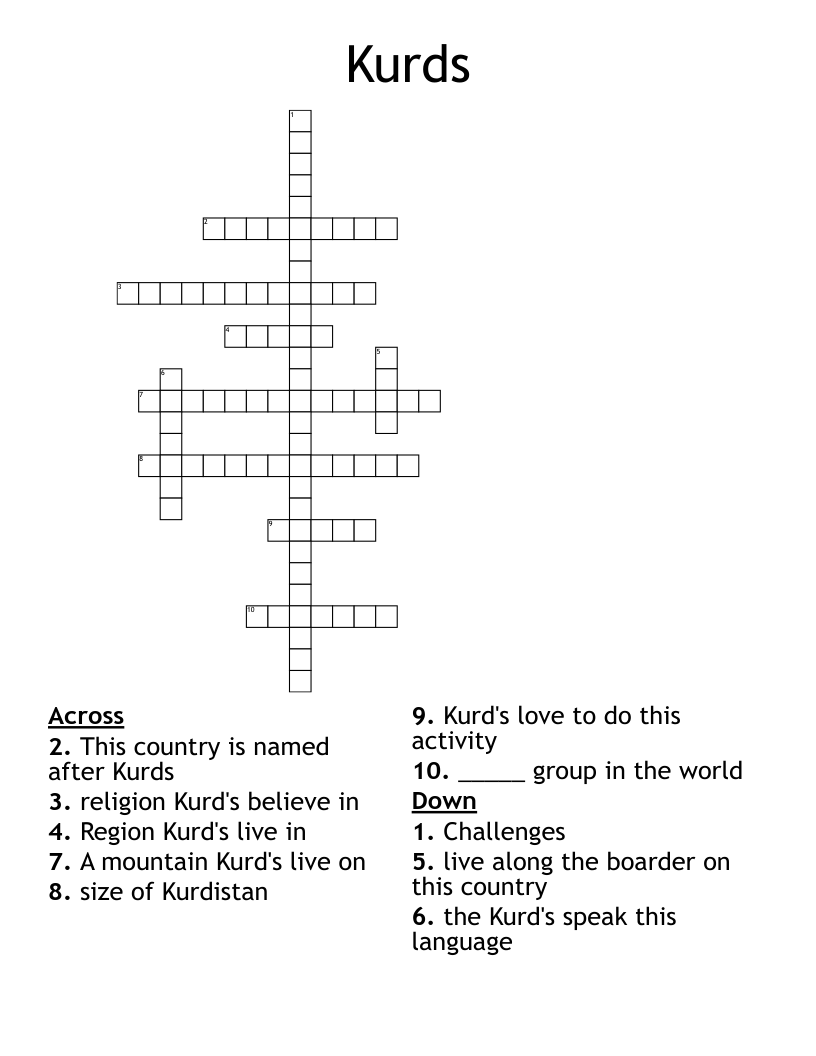 Kurds Crossword