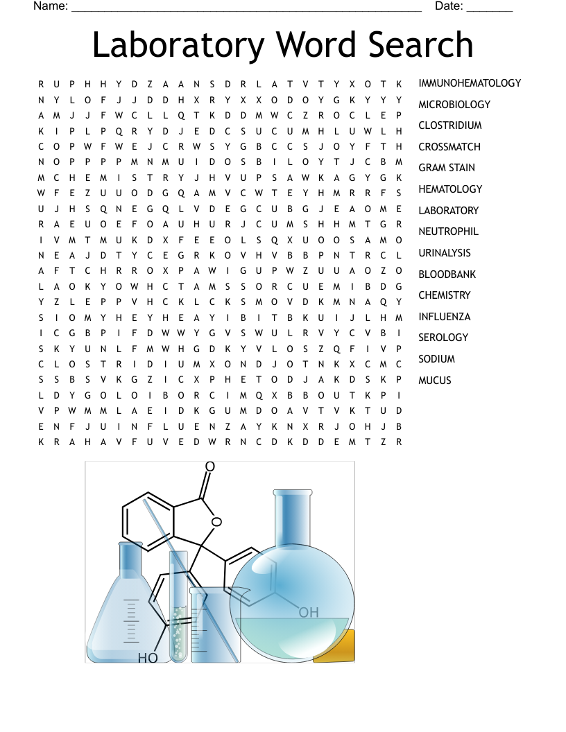Laboratory Word Search