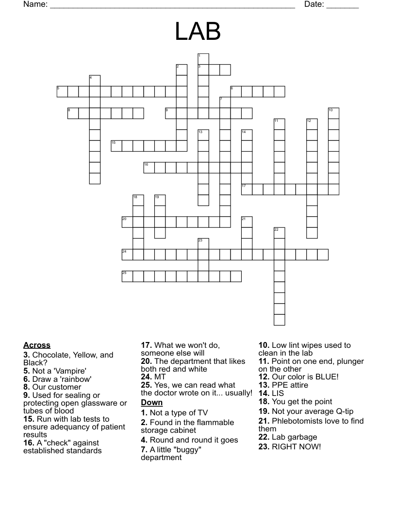 LAB Crossword