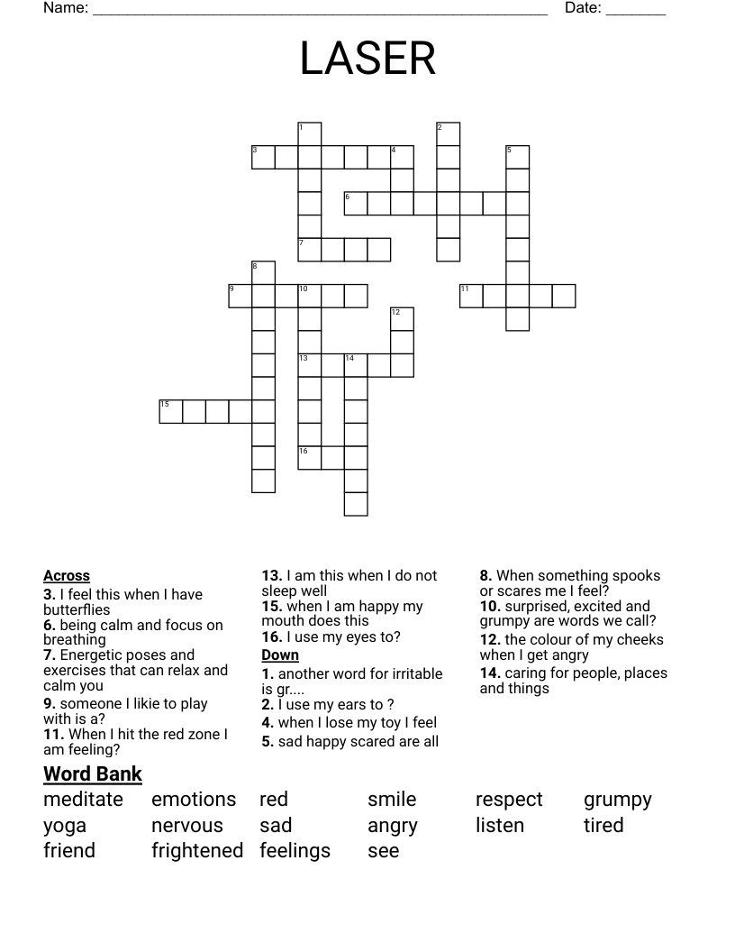 LASER Crossword