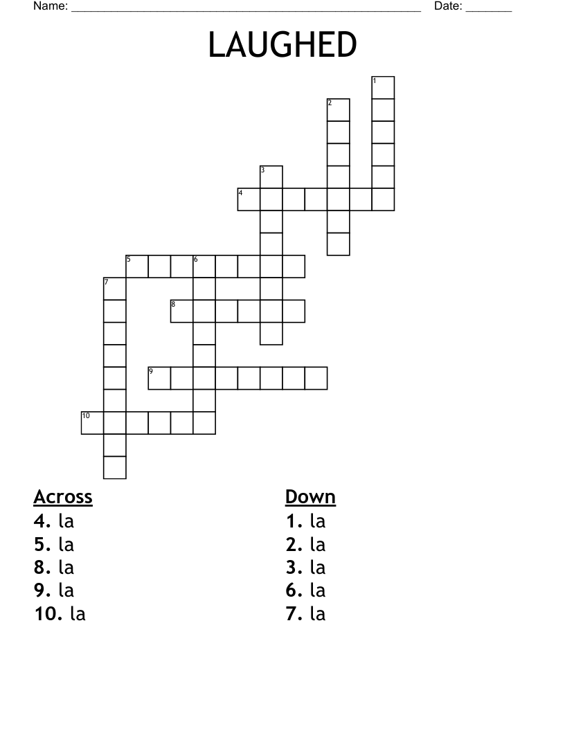 LAUGHED Crossword