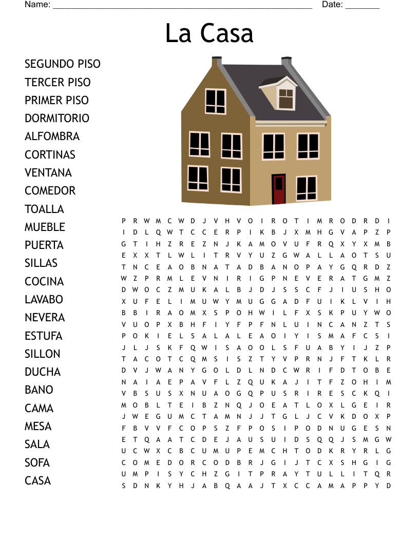 La Casa Word Search