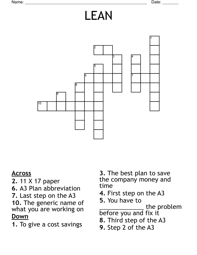LEAN Crossword