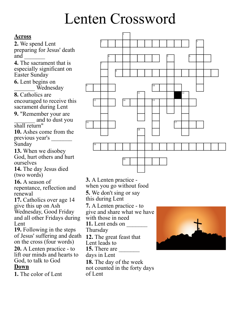Lenten Crossword