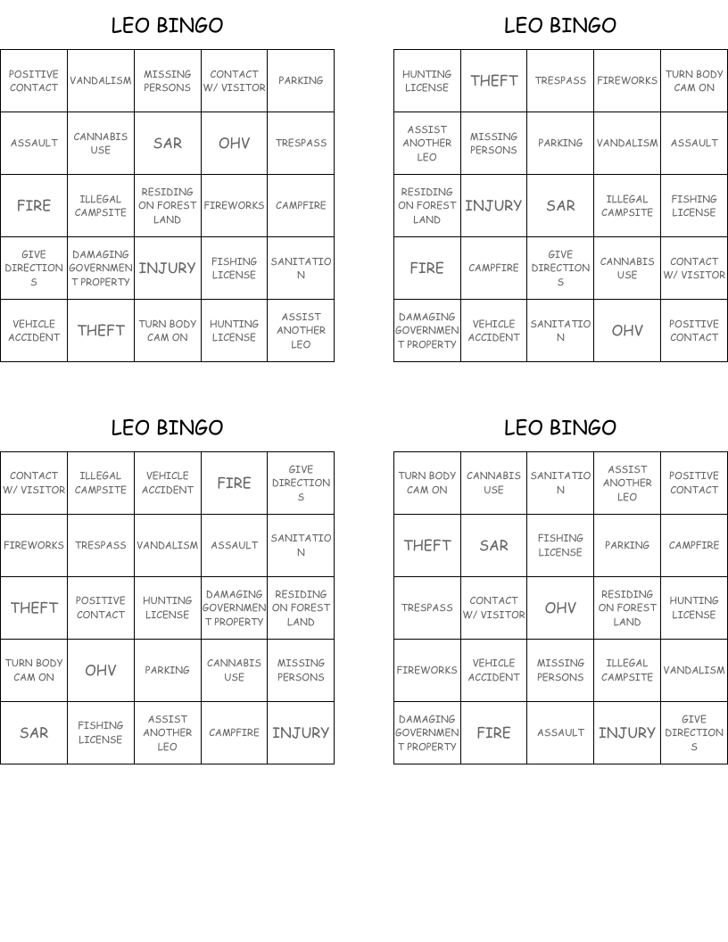 LEO BINGO