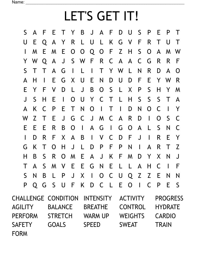 LET'S GET IT! Word Search