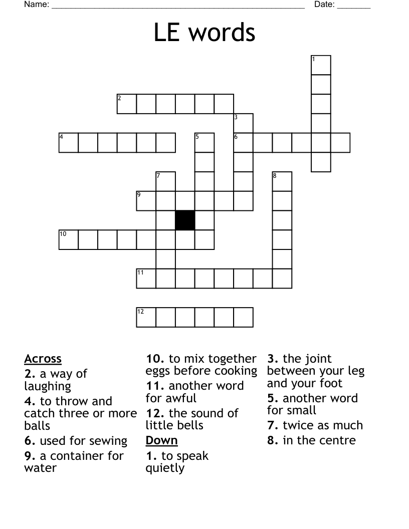 LE  words Crossword