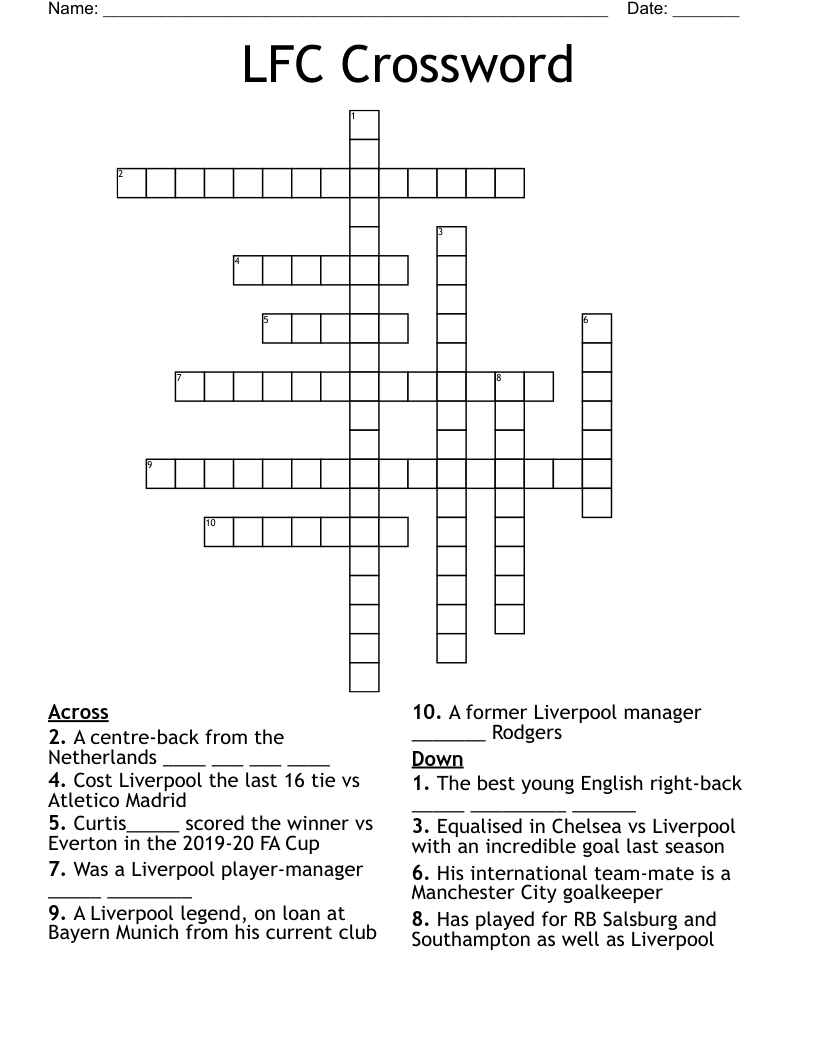 LFC Crossword