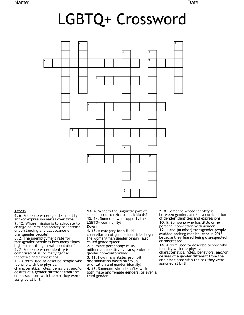 LGBTQ+ Crossword