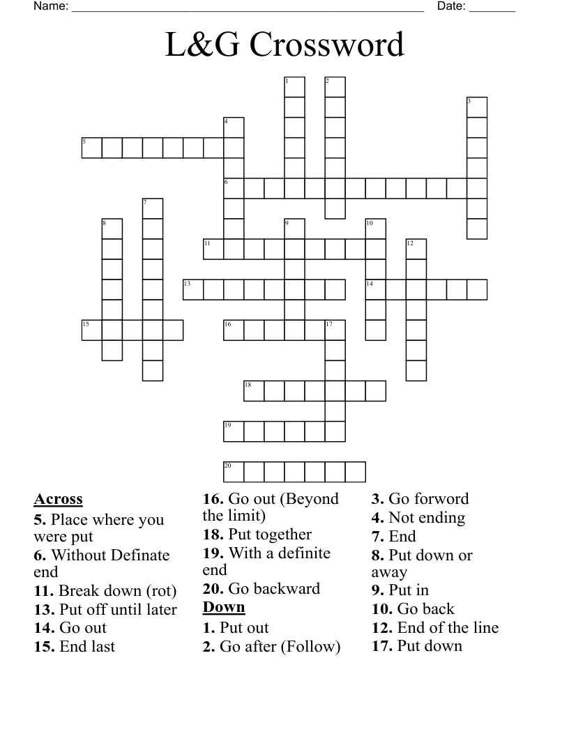L&G Crossword