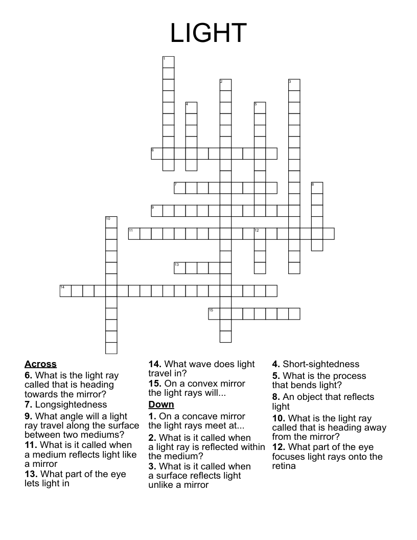 LIGHT Crossword