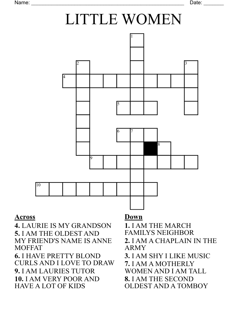 LITTLE WOMEN Crossword