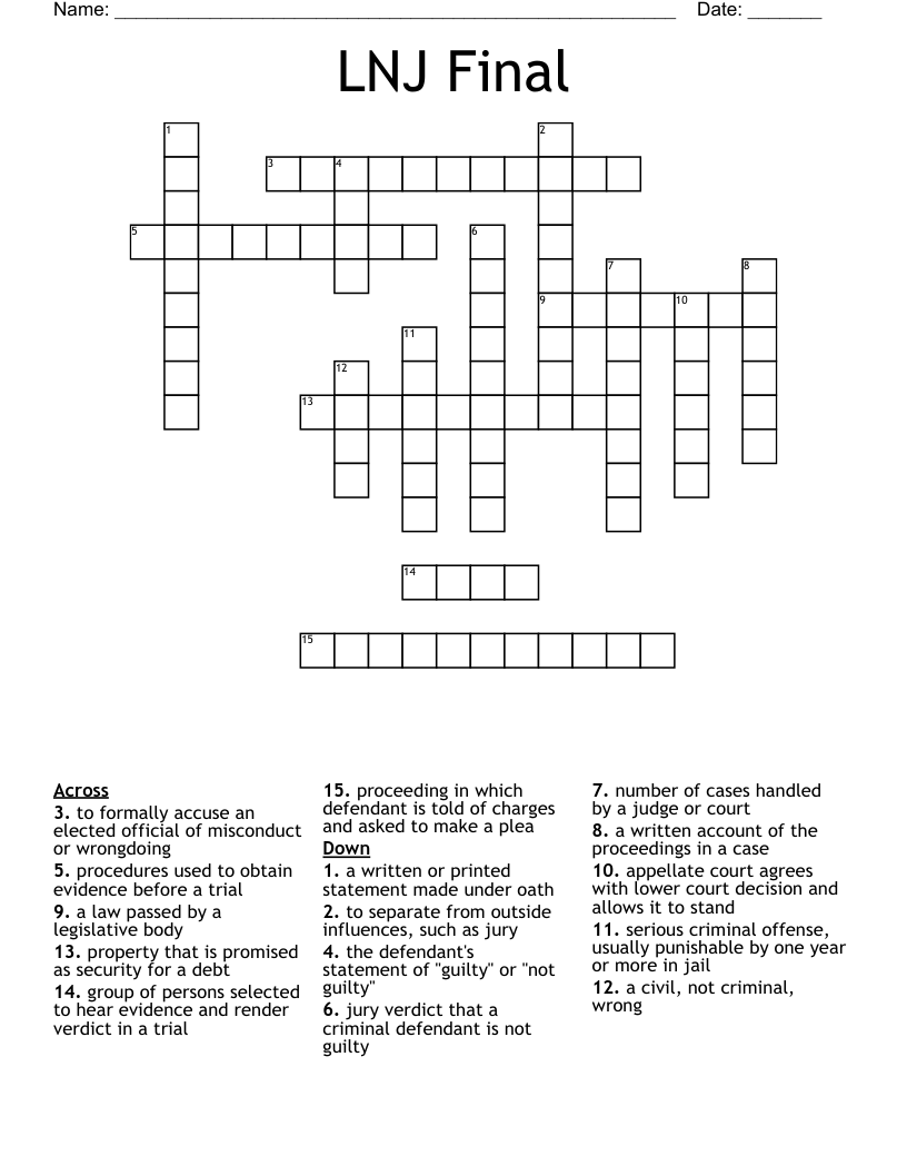 LNJ Final Crossword