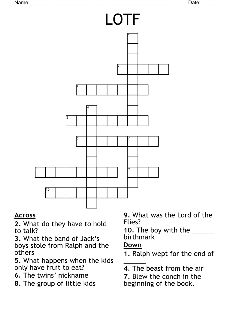 LOTF Crossword