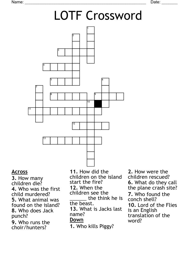 LOTF Crossword