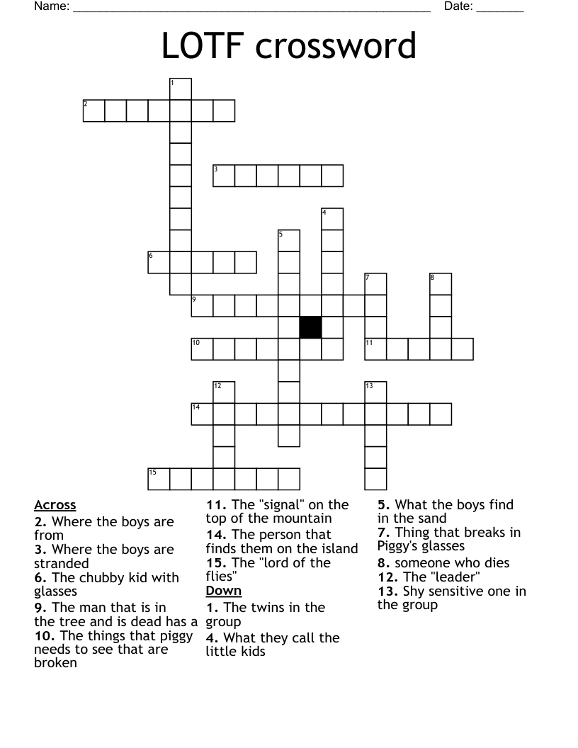 LOTF crossword
